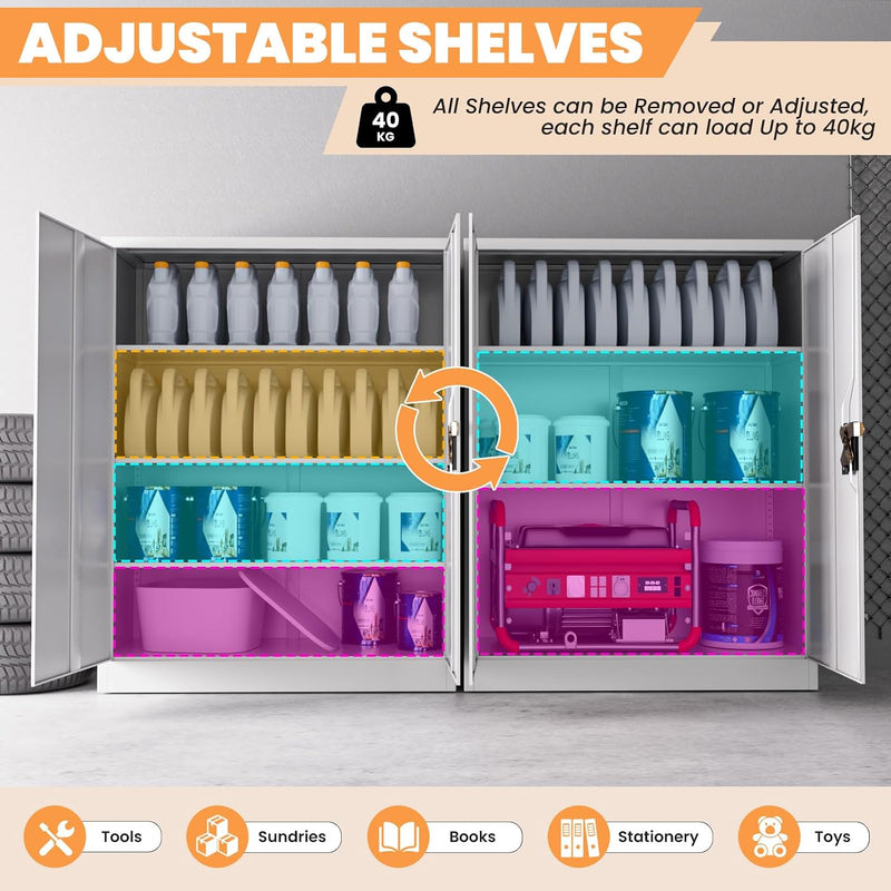 Frideko Lockable Metal Cupboard