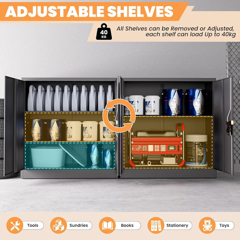 Frideko Lockable Metal Cupboard