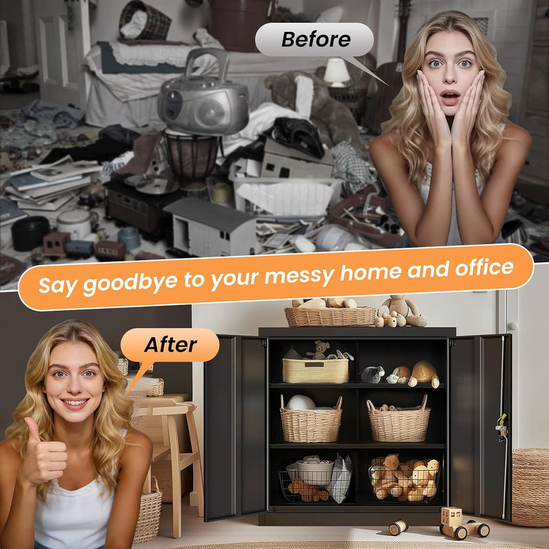 Frideko Lockable Metal Cupboard