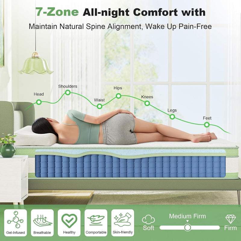 Frideko Mattress Medium Firm Hybrid Pocket