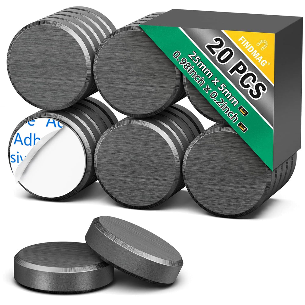 Fridge Magnets Disc for Crafts Ceramic Magnet (20 Pack)