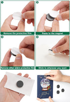 Fridge Magnets Disc for Crafts Ceramic Magnet (20 Pack)