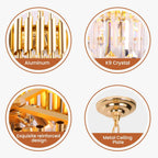 20 Inch Crystal Chandelier Ceiling and Flush Mount