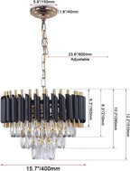 20 Inch Crystal Chandelier Ceiling and Flush Mount