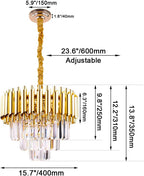 20 Inch Crystal Chandelier Ceiling and Flush Mount