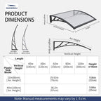 Front Door Canopy Outdoor Awning Window Patio
