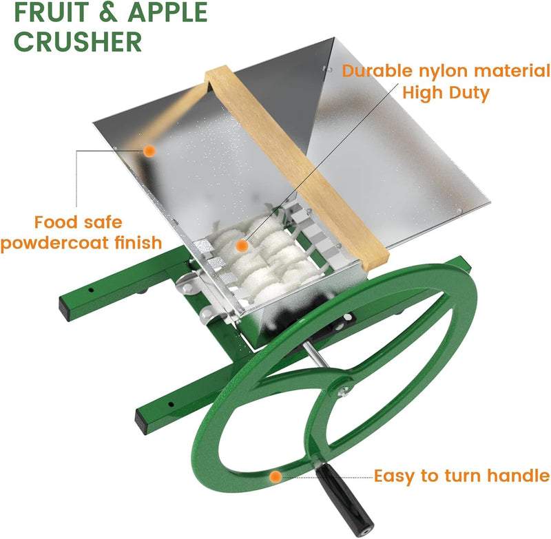 Fruit and Apple Crusher 7L Stainless Steel Manual