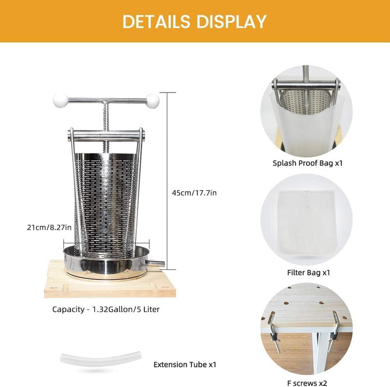 Fruit Press Grape for Wine Cider Making Vegetables