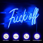 Fuck Off Neon Sign Word LED Wall Light
