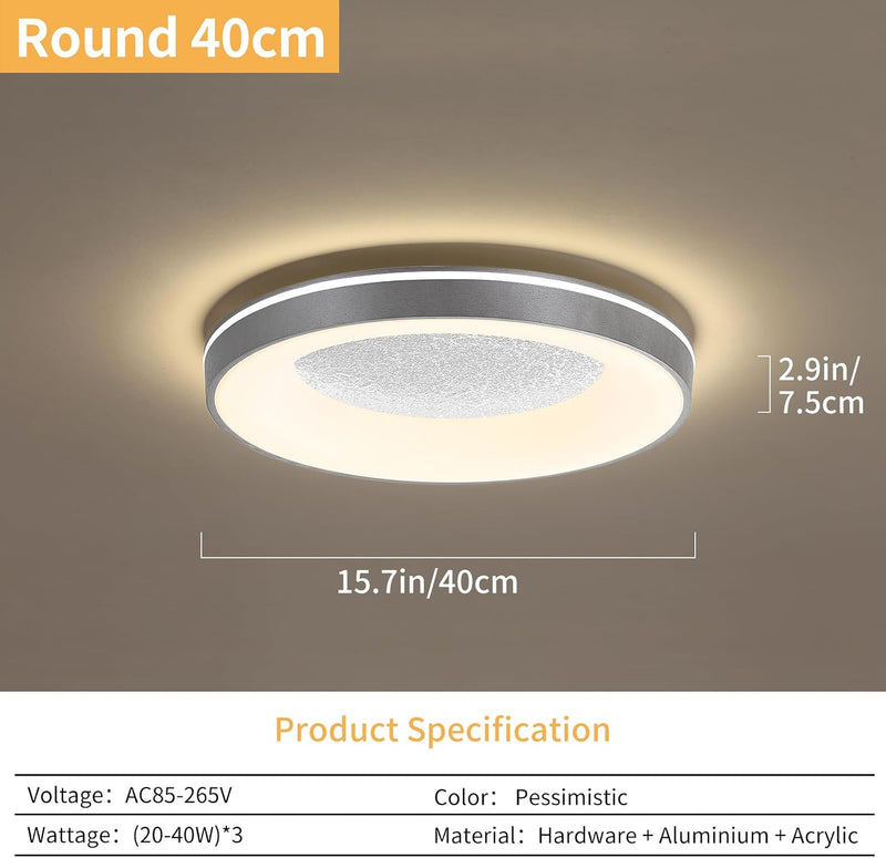 Full Spectrum Ceiling Light Modern Round LED
