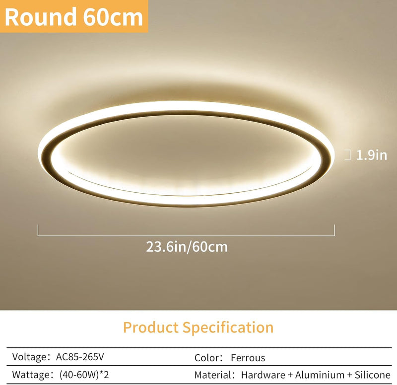 Full Spectrum Ceiling Light Modern Round LED
