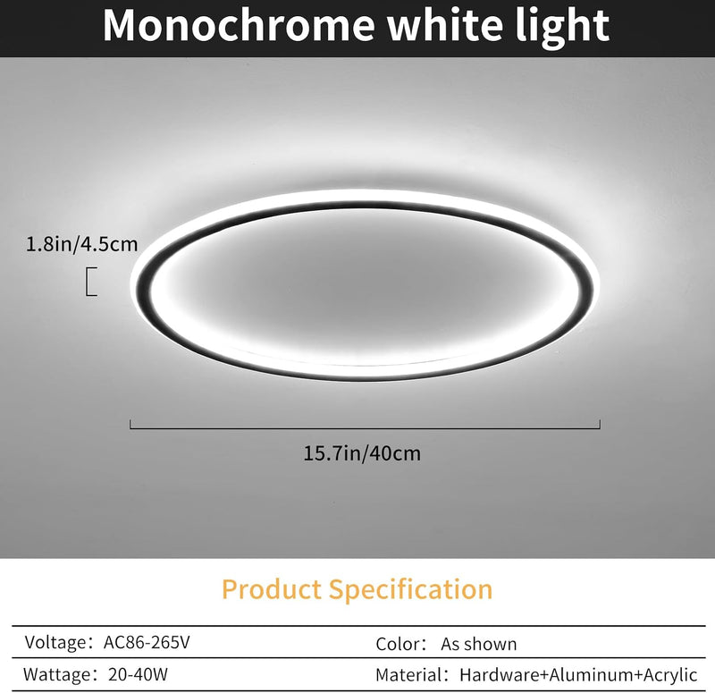 Full Spectrum Ceiling Light Modern Round LED