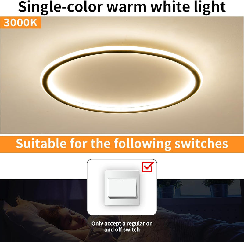Full Spectrum Ceiling Light Modern Round LED
