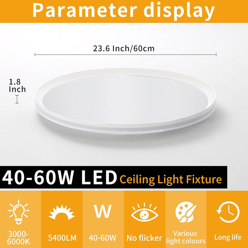 Full Spectrum Ceiling Light Modern Round LED