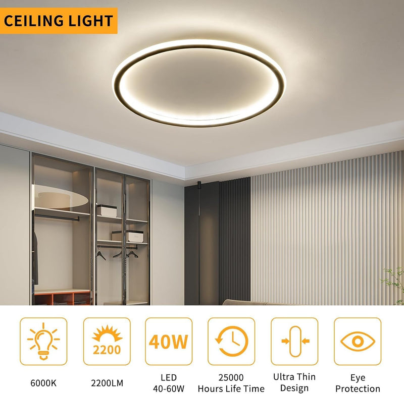 Full Spectrum Ceiling Light Modern Round LED