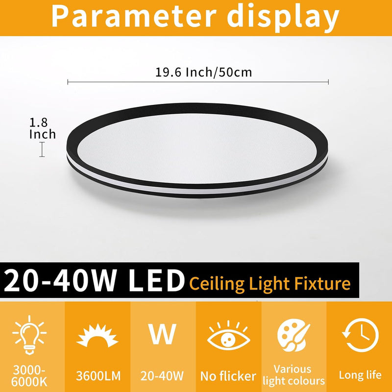 Full Spectrum Ceiling Light Modern Round LED