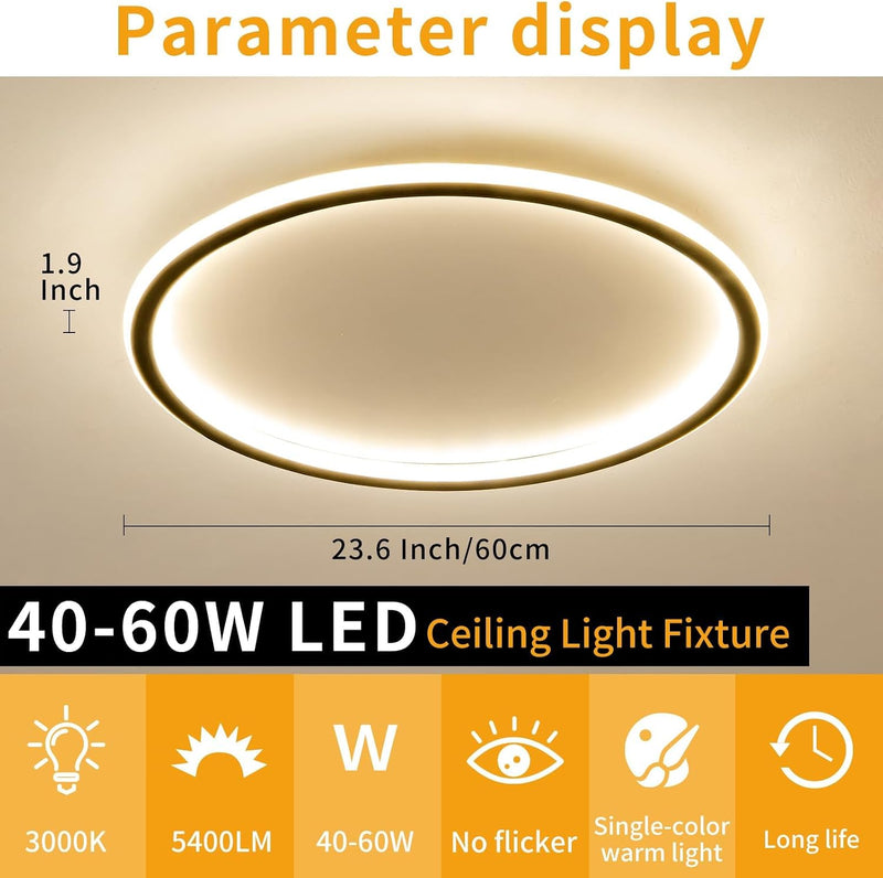 Full Spectrum Ceiling Light Modern Round LED