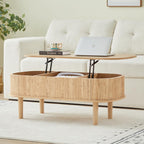 Fully Assembled Fluted Lift Top Coffee Table