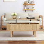 Fully Assembled Fluted Lift Top Coffee Table