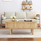 Fully Assembled Fluted Lift Top Coffee Table