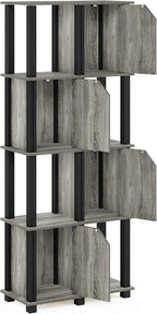 Furinno Brahms 5-Tier Storage Shelf with 4 Doors