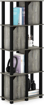 Furinno Brahms 5-Tier Storage Shelf with 4 Doors
