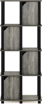 Furinno Brahms 5-Tier Storage Shelf with 4 Doors