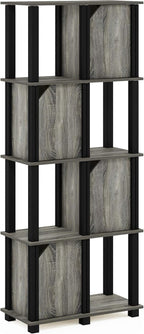 Furinno Brahms 5-Tier Storage Shelf with 4 Doors