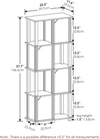 Furinno Brahms 5-Tier Storage Shelf with 4 Doors