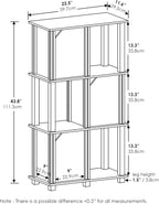 Furinno Brahms 5-Tier Storage Shelf with 4 Doors