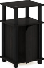 Furinno Just Side Table 3-Tier End with Door (Set of 2)