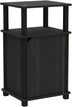 Furinno Just Side Table 3-Tier End with Door (Set of 2)