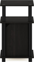 Furinno Just Side Table 3-Tier End with Door (Set of 2)