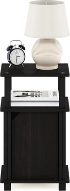 Furinno Just Side Table 3-Tier End with Door (Set of 2)