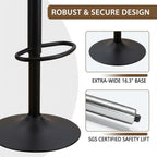 Furniture Polypropylene Bar Stools with Adjustable Height (Set of 2)