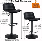 Furniture Polypropylene Bar Stools with Adjustable Height (Set of 2)