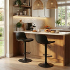 Furniture Polypropylene Bar Stools with Adjustable Height (Set of 2)