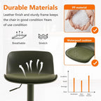 Furniture Polypropylene Bar Stools with Adjustable Height (Set of 2)