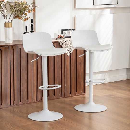 Furniture Polypropylene Bar Stools with Adjustable Height (Set of 2)