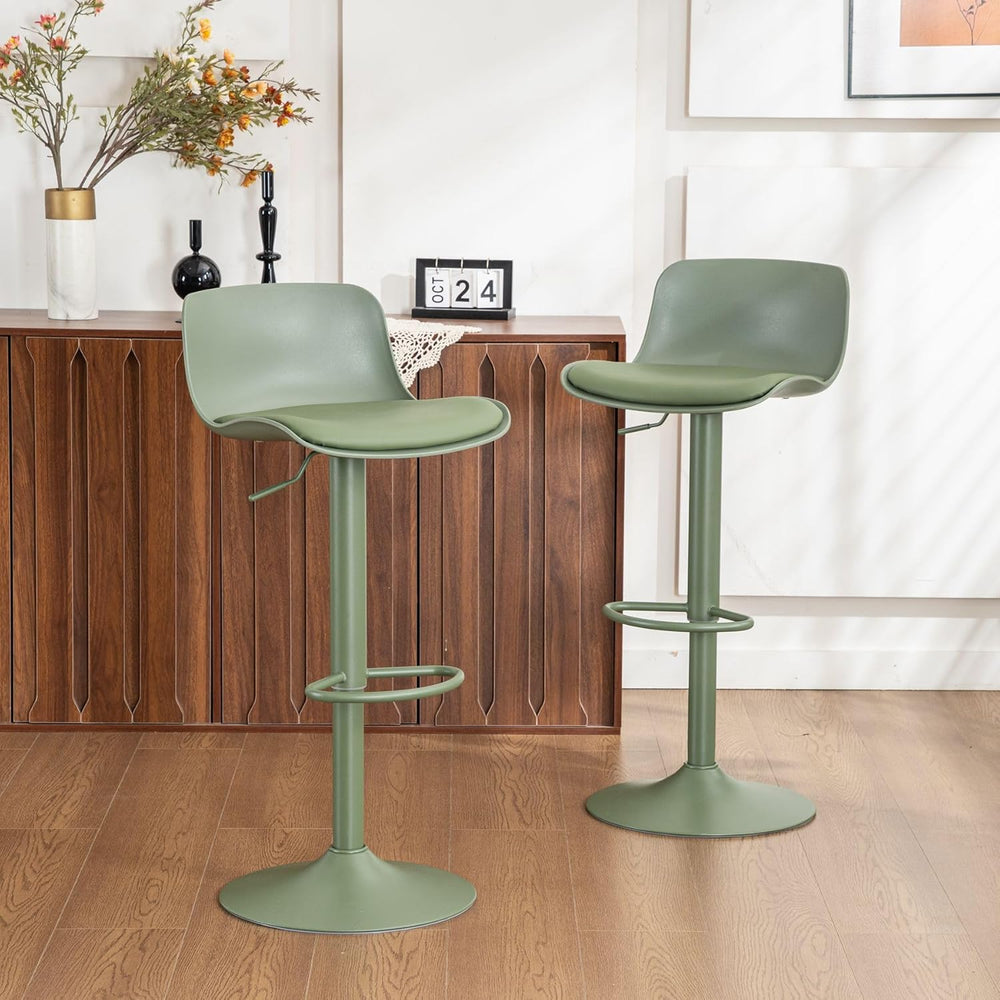 Furniture Polypropylene Bar Stools with Adjustable Height (Set of 2)