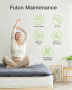 Futon Mattress Foldable Portable Floor Lounger Bed Roll