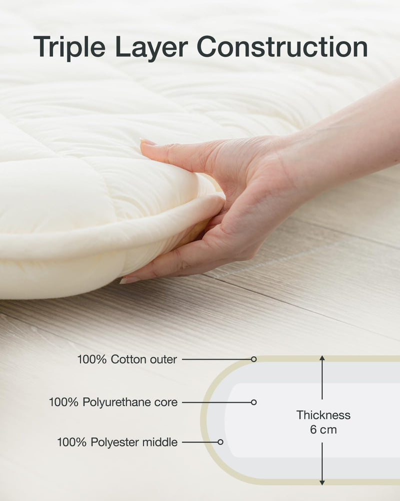 Futon Mattress Foldable Portable Floor Lounger Bed Roll