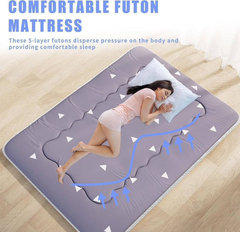 Futon Mattress Foldable Tatami Mat Portable Dormitory Sleeping
