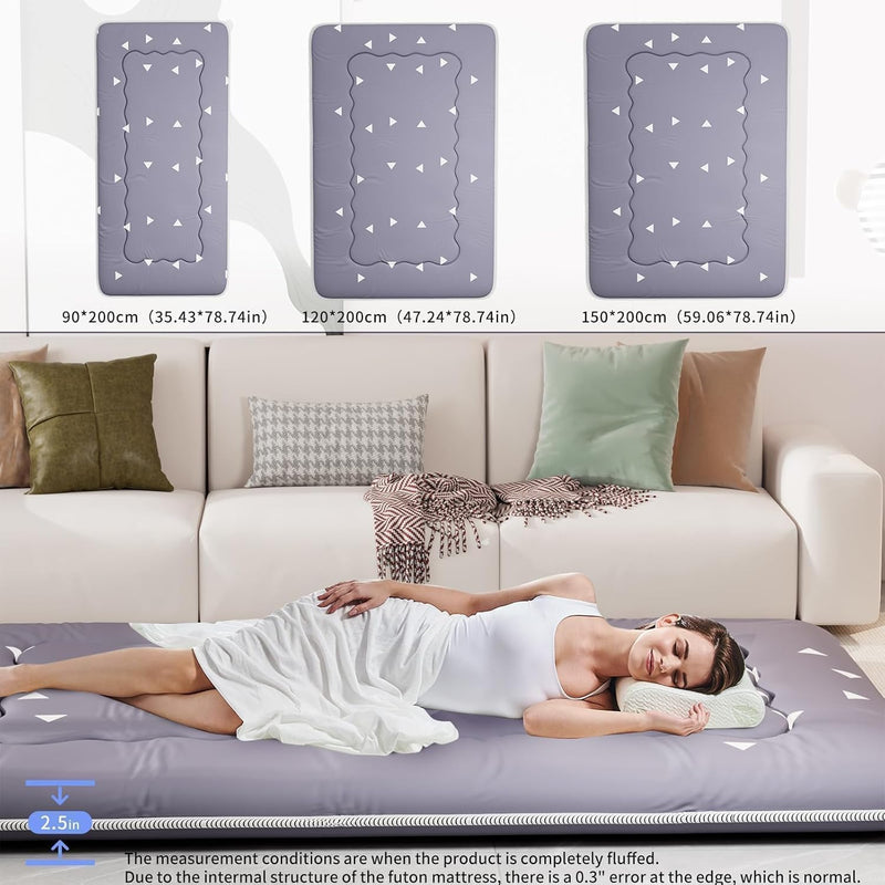 Futon Mattress Foldable Tatami Mat Portable Dormitory Sleeping