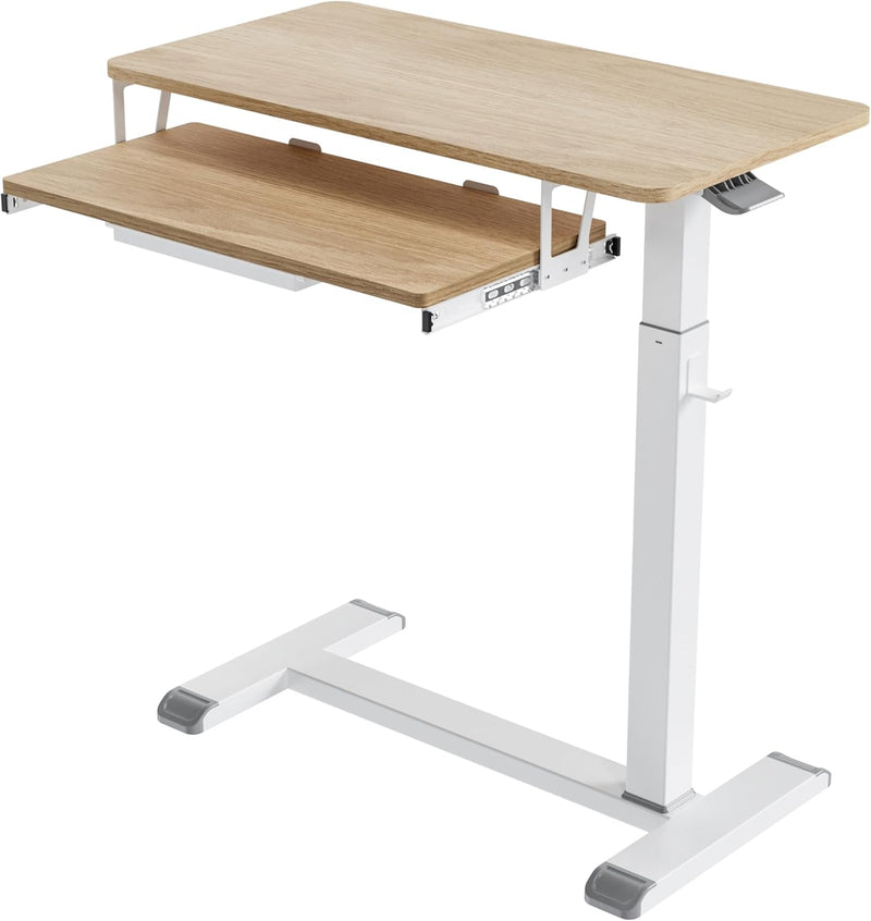Mobile Standing Desk Upgrade Computer Workstation with Keyboard