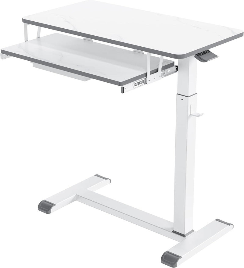 Mobile Standing Desk Upgrade Computer Workstation with Keyboard