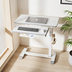 Mobile Standing Desk Upgrade Computer Workstation with Keyboard