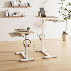 Mobile Standing Desk Upgrade Computer Workstation with Keyboard