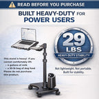 G2 Deluxe Rolling Laptop Stand Height-Adjustable Desk