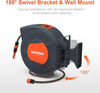 G301-25 Retractable Garden Hose Reel Wall Mounted 25m+2m
